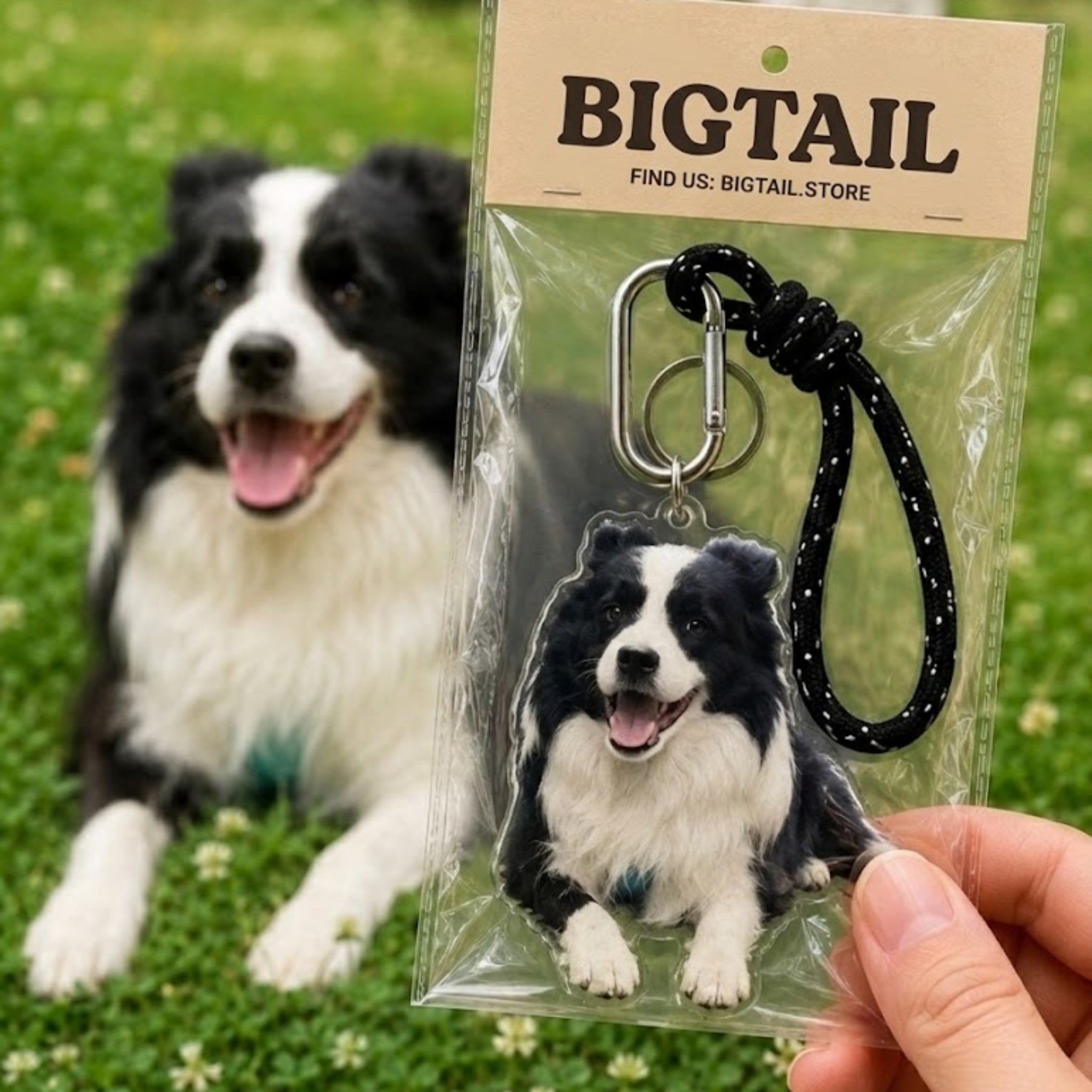 Customized Pet Keychain – Acrylic Pet Portrait Charm for Pet Lovers
