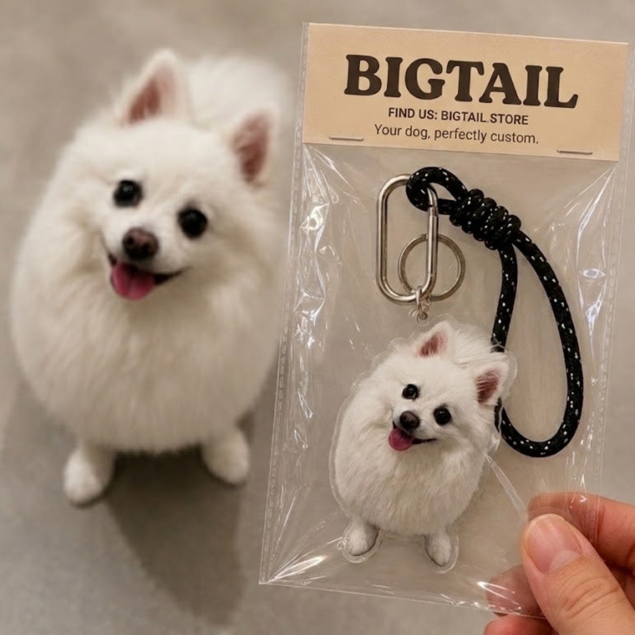 Customized Pet Keychain – Acrylic Pet Portrait Charm for Pet Lovers