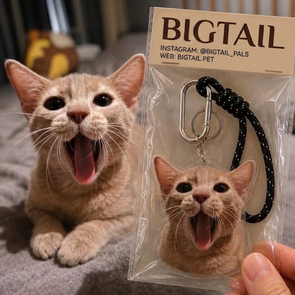 Customized Pet Keychain – Acrylic Pet Portrait Charm for Pet Lovers