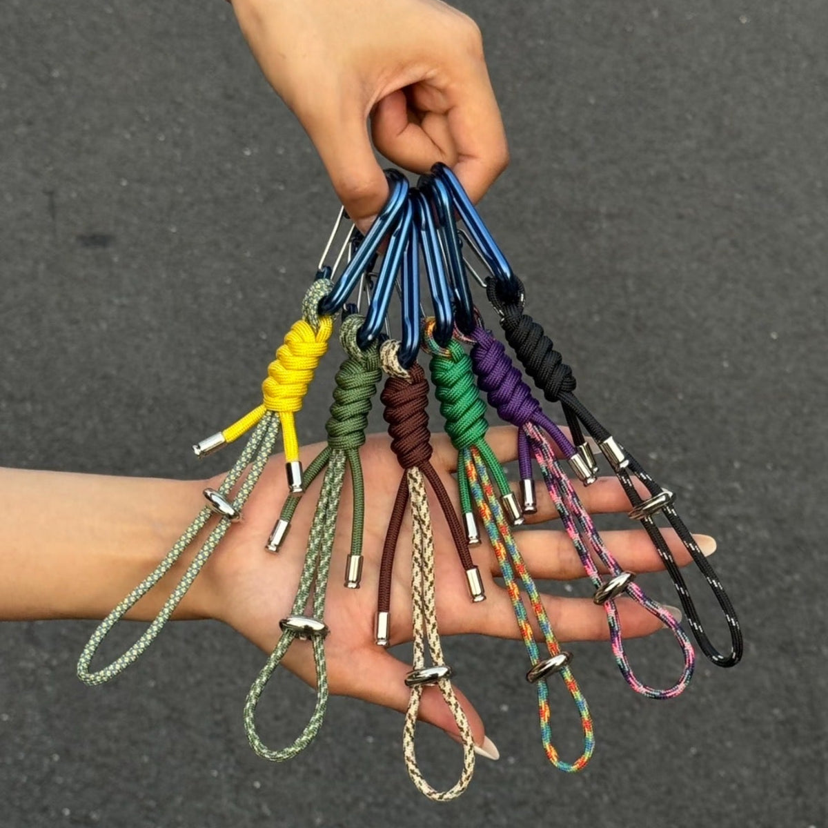 Hand-Woven Paracord Water Bottle Lanyard with Carabiner