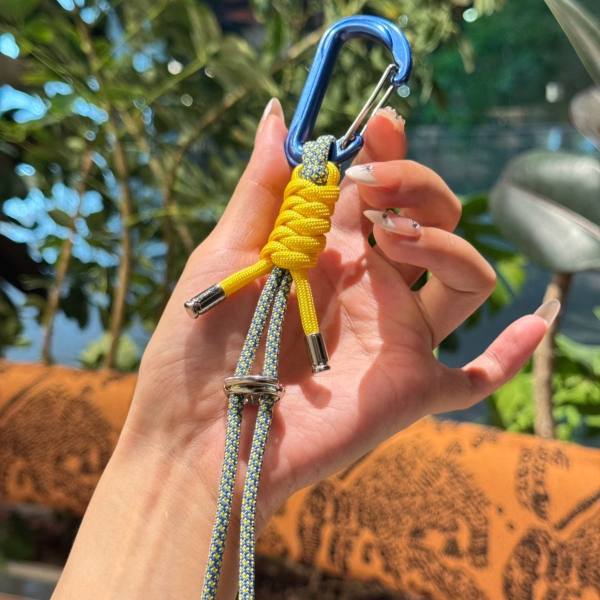 Hand-Woven Paracord Water Bottle Lanyard with Carabiner