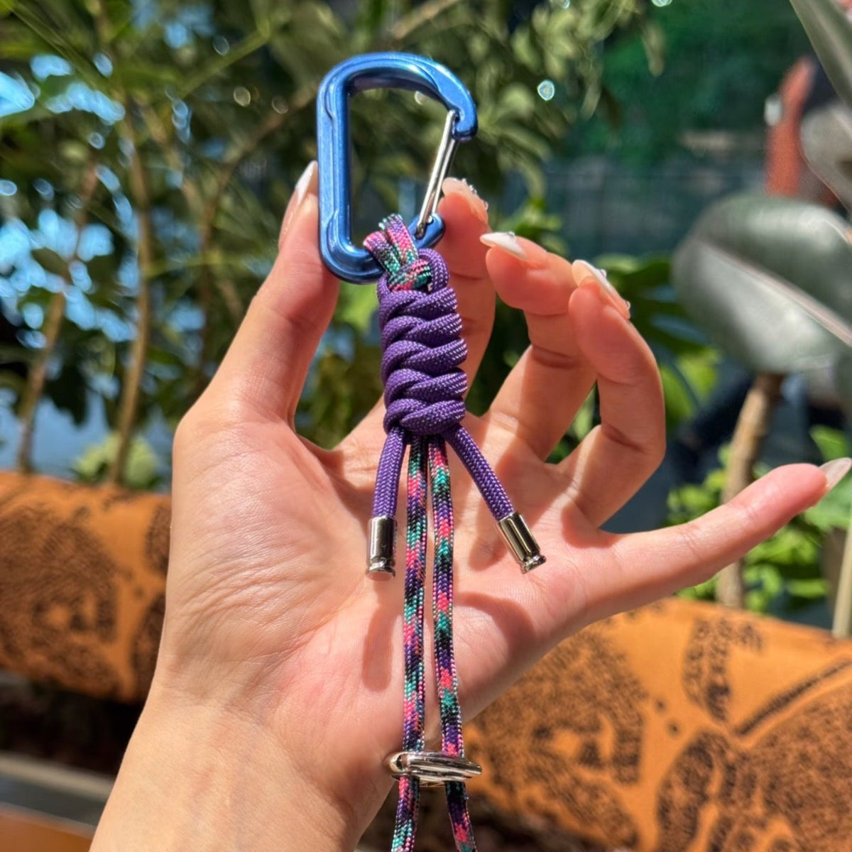Hand-Woven Paracord Water Bottle Lanyard with Carabiner