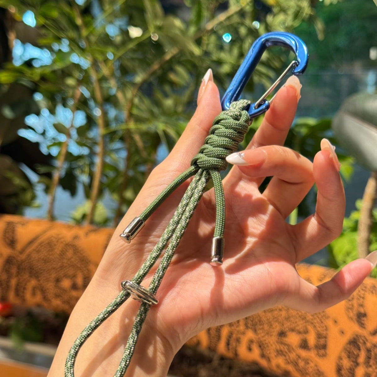 Hand-Woven Paracord Water Bottle Lanyard with Carabiner