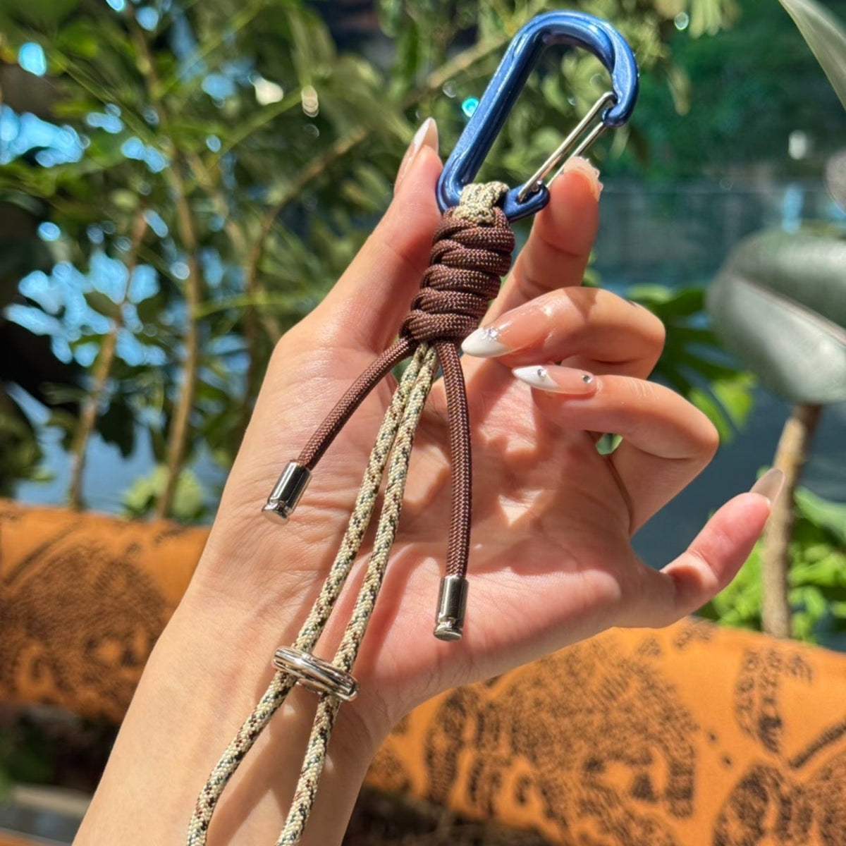 Hand-Woven Paracord Water Bottle Lanyard with Carabiner