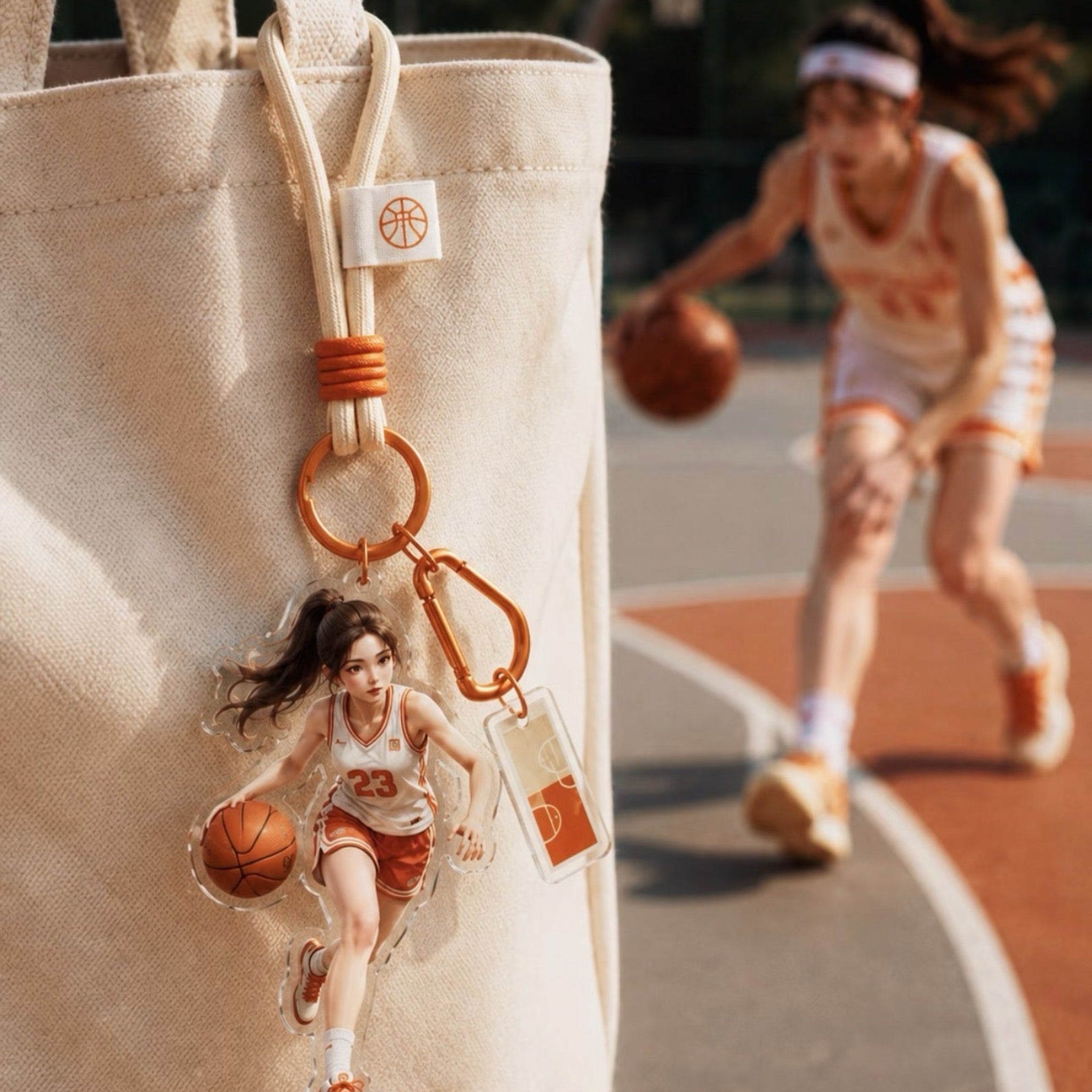 Custom 3D Portrait Charm – Personalized Sports Keychain & Bag Pendant Gift