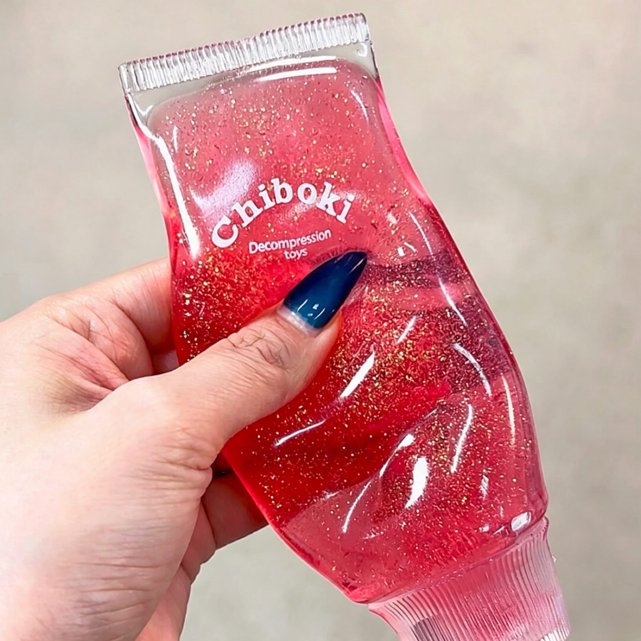 BIGTAIL Shiny Jelly Squeeze Toy – Fruit-Infused Stress Relief Tube